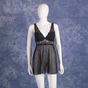 H&M Black Lace Babydoll / Lingerie Sz 10